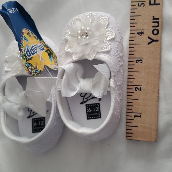 :*2 NWT,NWOT Myggpp & wonder nation Baby Girl white lace & pearl Size 6-12 M & 5 - Picture 6 of 14